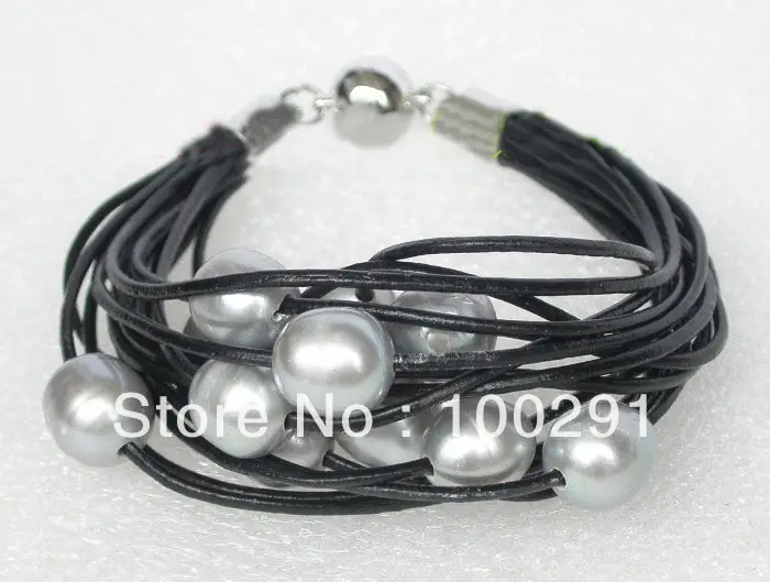 No. 003 Fashion Leather pearl bracelet