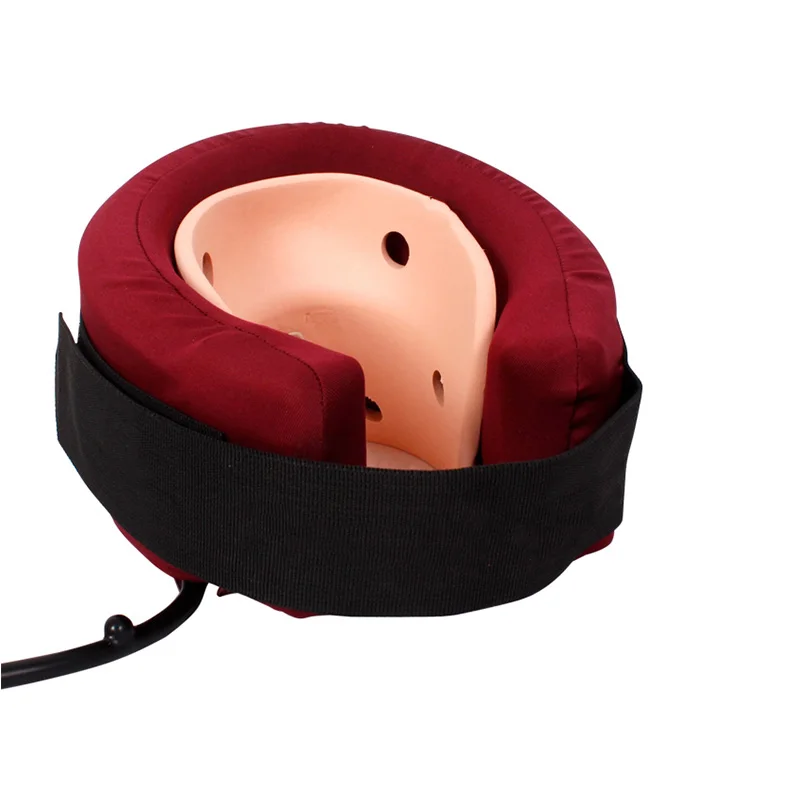 21x16cm Red inflatable cervical traction supports device neck vertebrae fixed belt Multi layer air chamber for daily health care 21x16cm Red inflatable cervical traction supports device neck vertebrae fixed belt Multi layer air chamber for daily health care