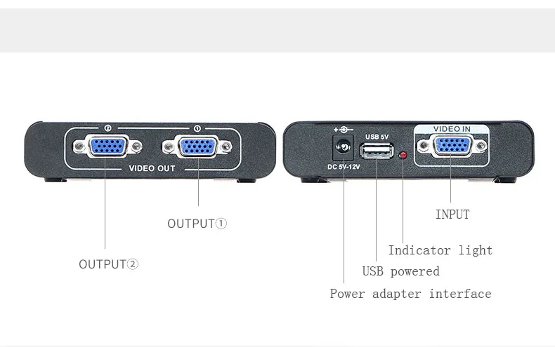Vga splitter, 1 в 2 из компьютера делитель, видео высокой четкости монитор 1 в 2, VGA разделения экрана