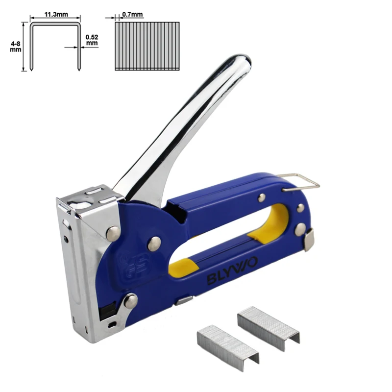 4-8 мм сверхмощная функция руководство штапельный гвоздь пистолет мебельный степлер для деревянный мебельная обивка обрамление Гвоздезабиватели заклепки инструмент - Цвет: Spray plastic style