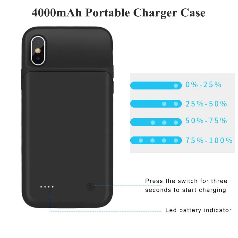 HST Battery Case for IP XS XS MAX 4000 mah (4)