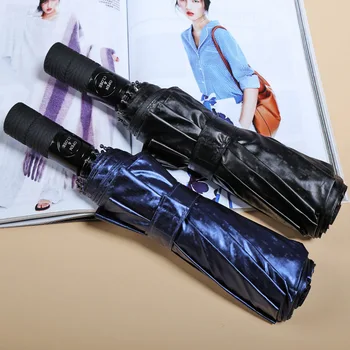 

Fully Automatic Wheel Handle 10 Ribs Umbrella Parasol Grid Windproof Quality Umbrella Rain Men Business Folding Paraguas WZP200