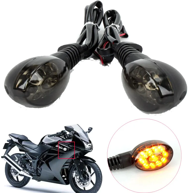 4pcs/set Motorcycle Front/Rear LED Turn Signal Indicator Light Blinker