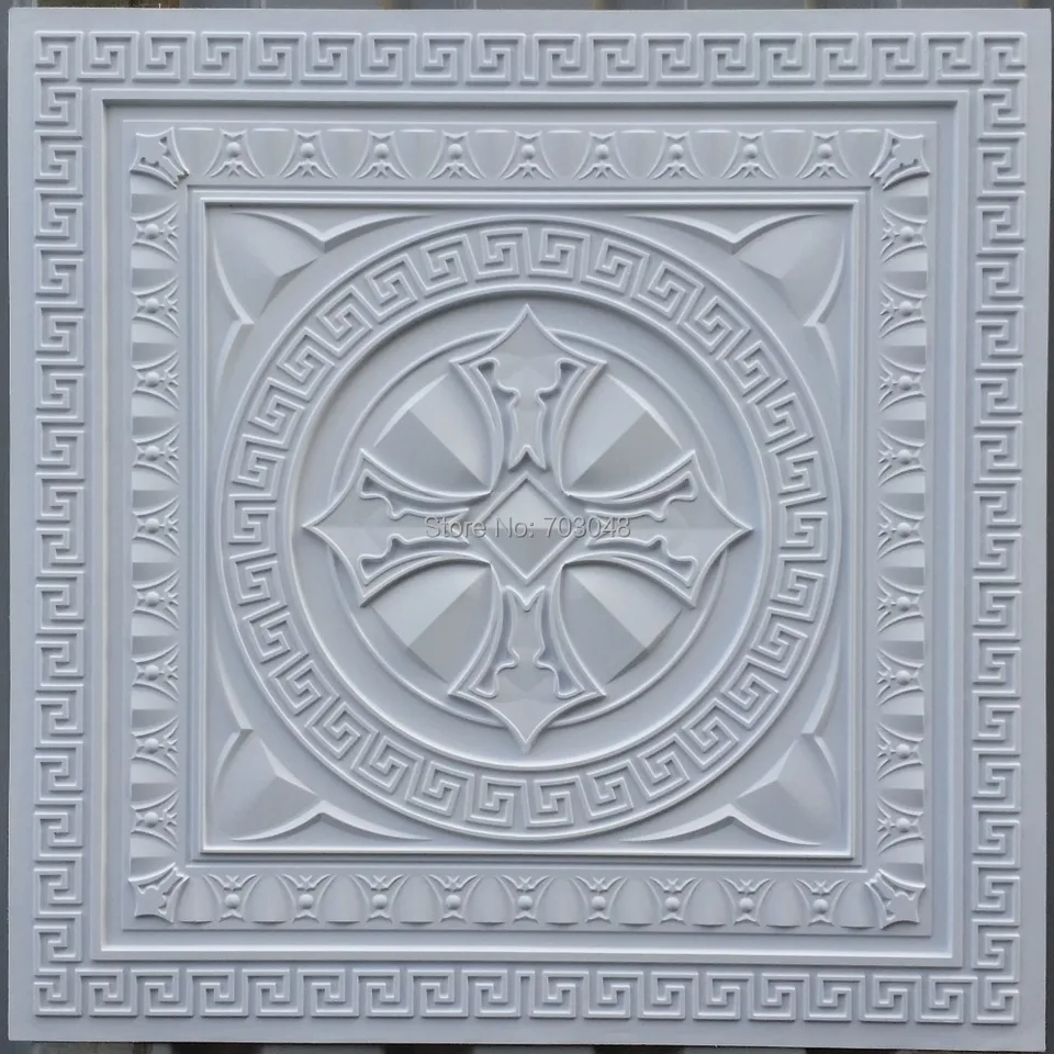 PL01 Faux Tin Artistic Decorative Ceiling Tiles 3D Embossed - PL01 Faux Tin Artistic Decorative Ceiling Tiles 3D Embossed
