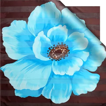 

Light Defect Handling Floral Print 100% Silk Scarf Large Square Silk Scarfs Wraps 88x88cm