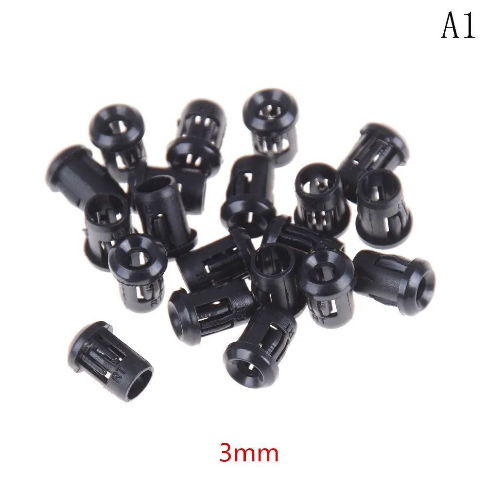 

20pcs 3mm/5mm/8mm/10mm Black Plastic Lamp LED Diode Holder Black Clip Bezel Socket Mount