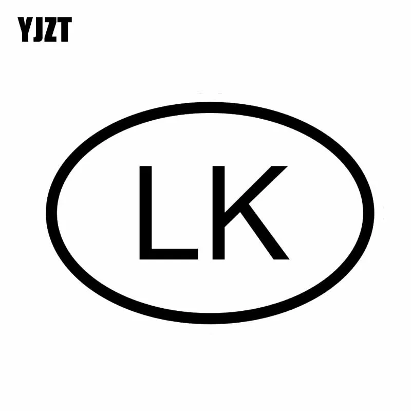 YJZT 14.6CM*9.9CM CAR STICKER VINYL DECAL LK SRI LANKA COUNTRY CODE