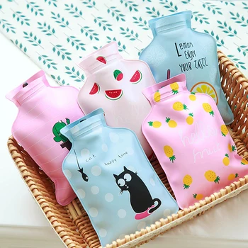 

Mini Cartoon Hot Water Bag Bottle Container Handy PVC Water-filled Type Warm Hand Portable Warmer