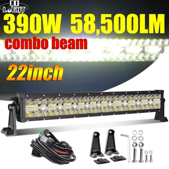 

CO LIGHT 22" 32" 42" Offroad 4x4 Led Bar 3-Rows Spot Flood Led Light Bar 12V 24V 390W 585W 780W Work Lights for Tractor Lada ATV