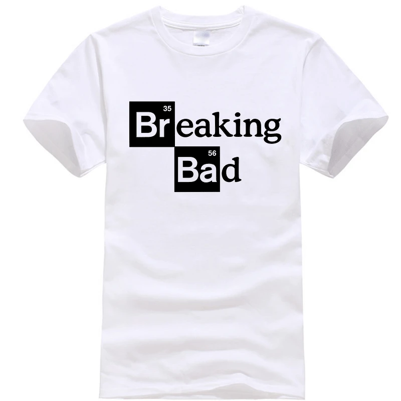 Мужские футболки высокого качества для отдыха, хлопковые топы с круглым вырезом Heisenberg, мужской топ с коротким рукавом, Повседневная футболка с принтом «Breaking Bad» для мужчин