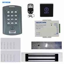 DIYSECUR 180 кг магнитный замок 125 кГц RFID Пароль Клавиатура система контроля доступа комплект безопасности+ пульт дистанционного управления V2000-C