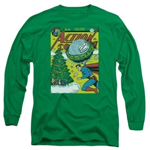 Trevco Dc-Cover No. 93 - Long Sleeve Adult 18-1 Tee - Kelly Green Extra Large
