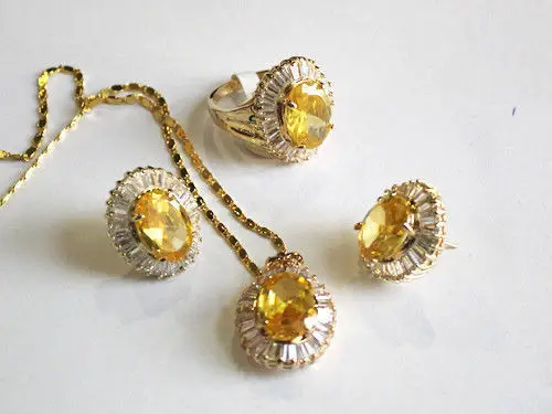 

Hot sell Noble- hot sell new - shippingIs worth having , and zircon pendant earrings necklace set set (A0425)