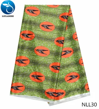 

LIULANZHI african imitated silk fabric satin silk fabric textile latest printed fabric china products 5yards/piece NLL20-43