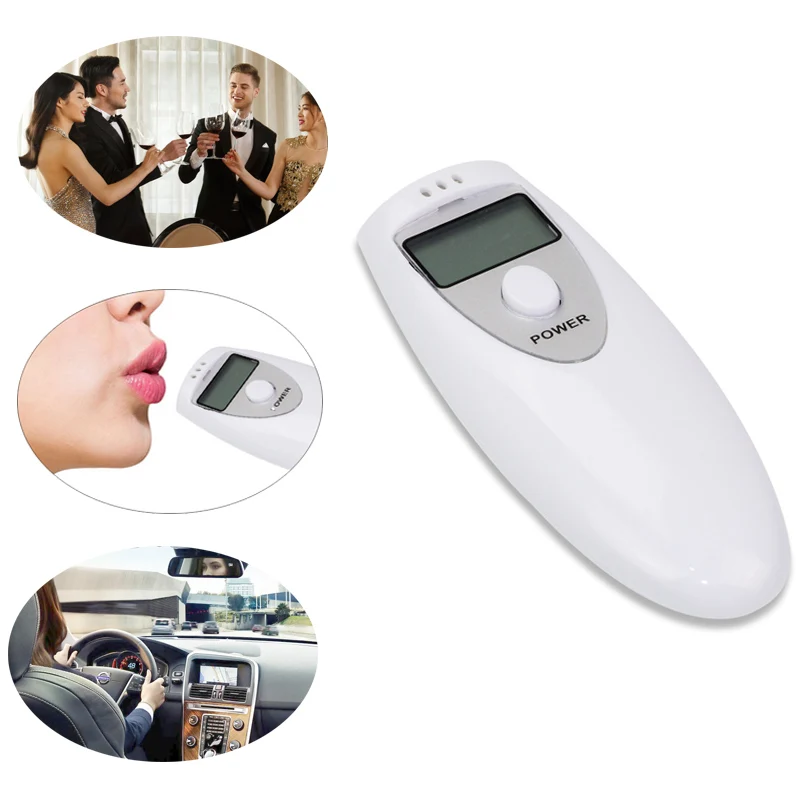 

Accuracy 100% White Digital Display Alcohol Tester Diagnostic-tool Alcohol Content Detector High Sensitivity Breathalyzer