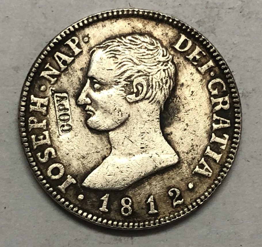 Серебряная монета Reales - Jose I Bonaparte Испания 1812 |