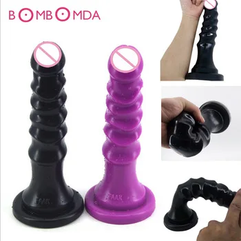 Male & Female Big Anal Plugs Simulation Big Dildo Soft Silicone Anus Butt Plug Bead Ball Fetish Chastity Adult Games Sex Toy O4