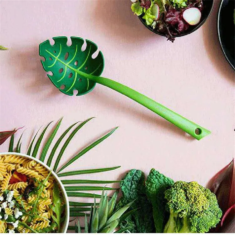 

Creative Noodle Scoop Turtle Leaf Spoon Leaf Filter Mesh Spoon Kitchen Cooking Supplies