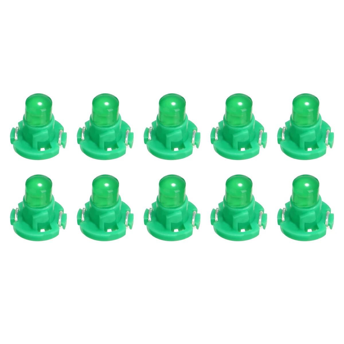 Mayitr Car Signal Lamp 10pcs T4.2 Green LED Instrument Dash Board Map Side Climate Control Light Bulb DC12V