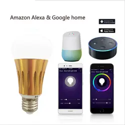 7 Вт умный светодиодный светильник E27/E14/B22 WiFi Пульт дистанционного управления для Amazon Alexa PAK55