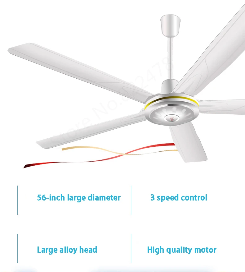 15% 5 гладить 56 мм лопасти третий шестерни потолочный вентилятор охлаждения воздуха гостиная обеденная большой ветер 1,4 м