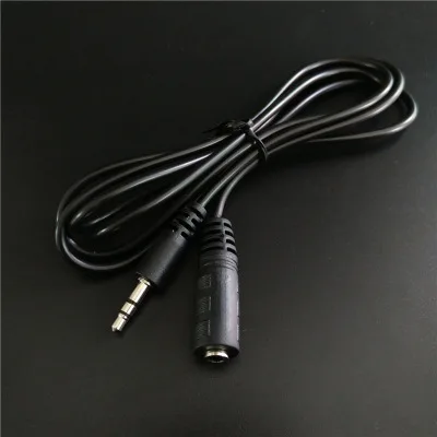 30pcs Audio Cable 3 5 mm Male to 3 5mm Female Stereo Cable Audio Aux Headphone Cable Extension Cord Male to Female Top Quality