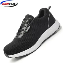 DEWBest легкий дышащий запах-доказательство разбить доказательство и колото-доказательство труд страхования обувь в