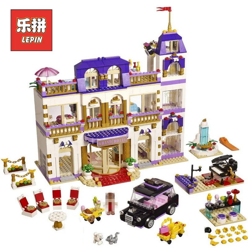 

Lepin 01045 Friends Girl Series the Heartlake Grand Hotel DIY Set Model Building Kits Blocks Bricks Children Toy Gift lepin Girl