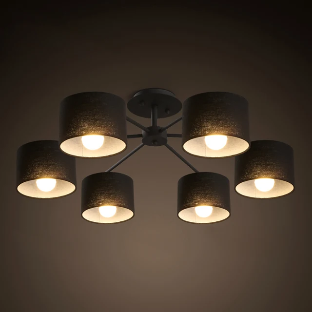Vintage 6 heads stof schaduw inbouw plafondlamp slaapkamer ... Vintage 6 heads stof schaduw inbouw plafondlamp slaapkamer ...