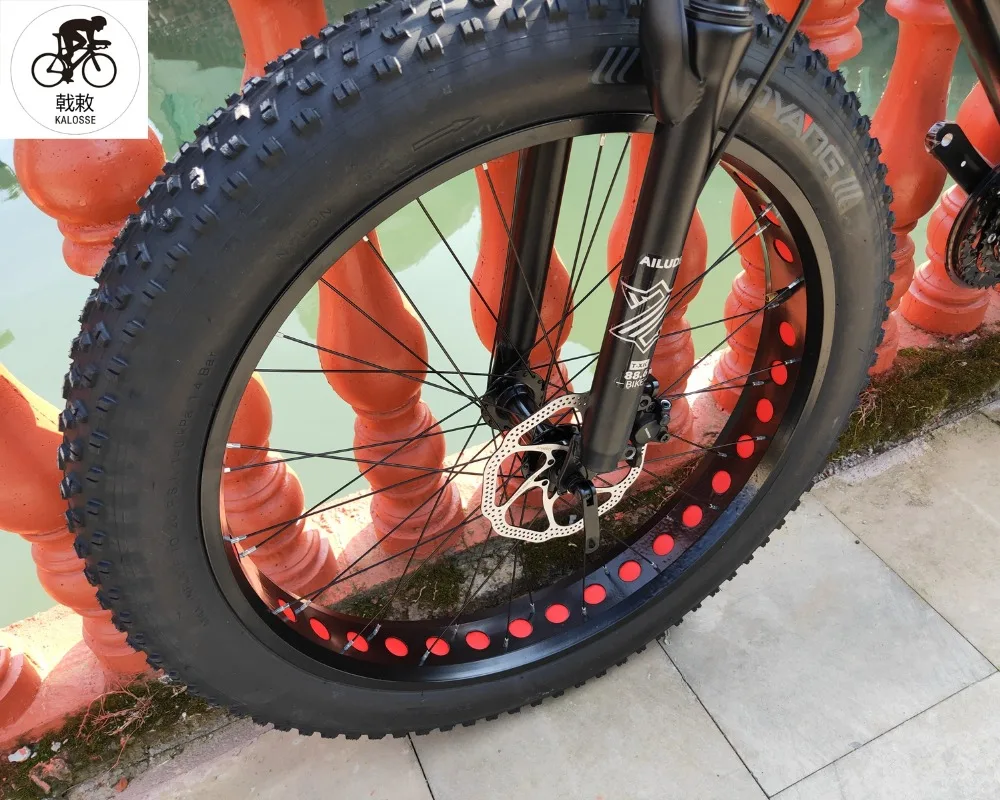 Kalosse DIY цвета гидравлические тормоза жир велосипед, снег велосипед Microshift 30 скорость горный велосипед 26*4,0 шины