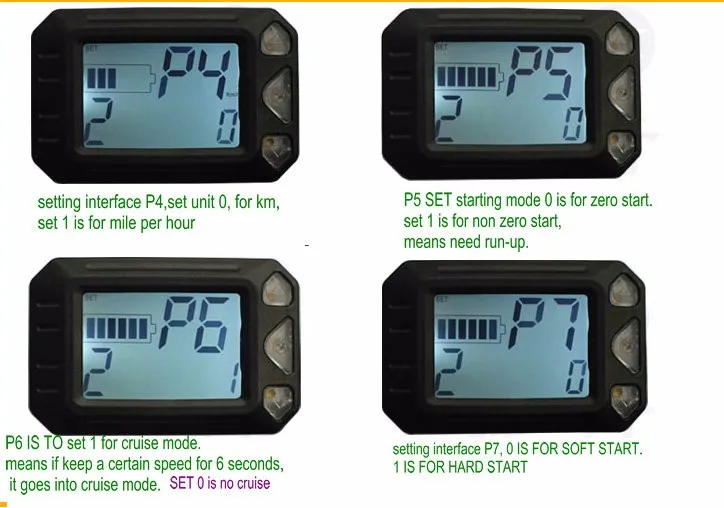 display for scooter with throttle smaller size working