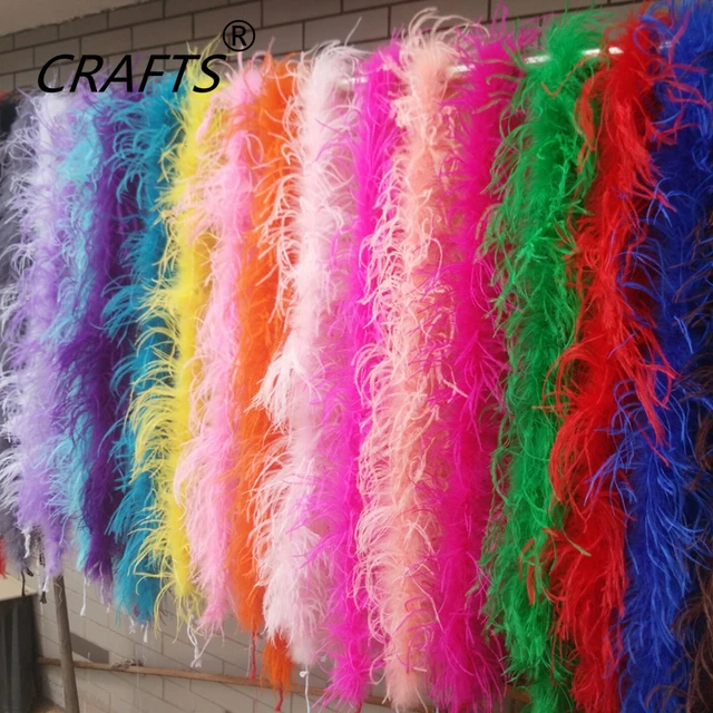 New! 1 pc pretty ostrich feather scarf, 2 meters long, use weddings, parties, home improvement