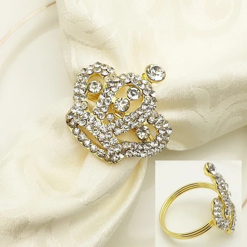 

5 pcs/lot napkin ring birthday wedding party table decoration unique metal peacock alloy napkin ring with blue diamond baby show