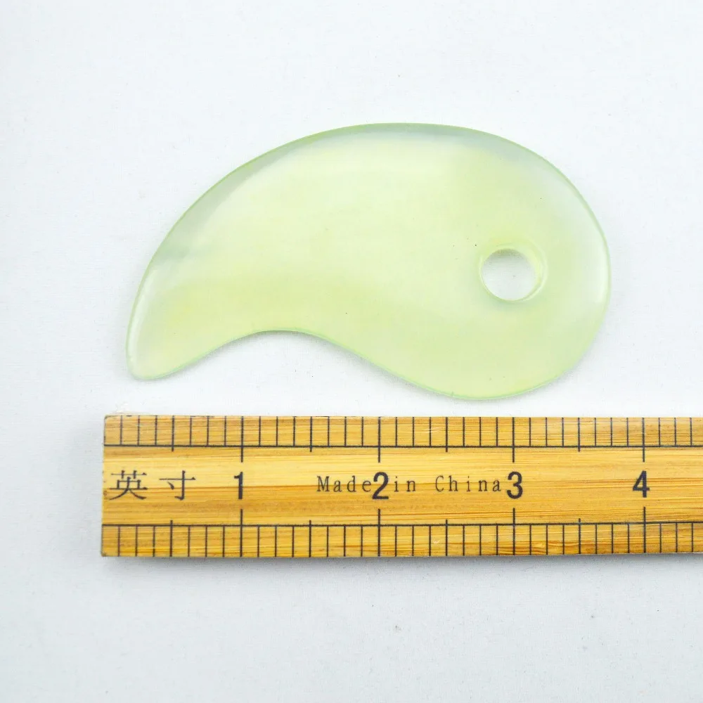 100% natural light green jade guasha massage tool facial treatment scraping health care 100% natural light green jade guasha massage tool facial treatment scraping health care