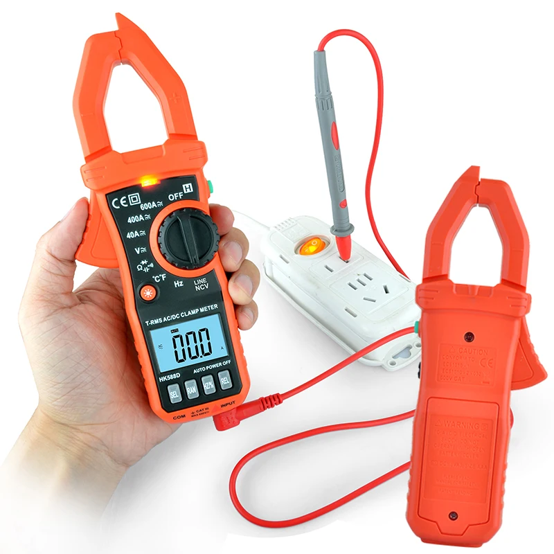 

Digital Clamp Meter True RMS Multimeter AC /DC Current Voltage Resistance Capacitance Diode Blacklight Display