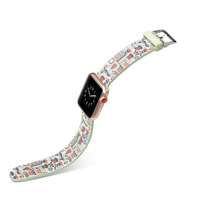 Силиконовые ремешки для Apple Watch Band 38 мм 42 мм браслеты силиконовый ремешок для Apple Watch 4 44 мм 40 мм ремешки для часов 20 цветов