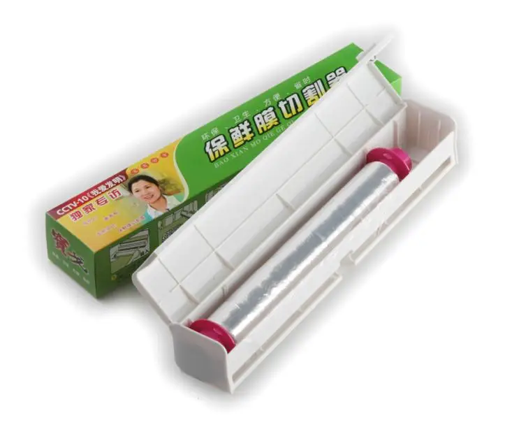 Plastic Food Wrap Dispenser Rols Food Storage Cling Film Kitchen Sickle