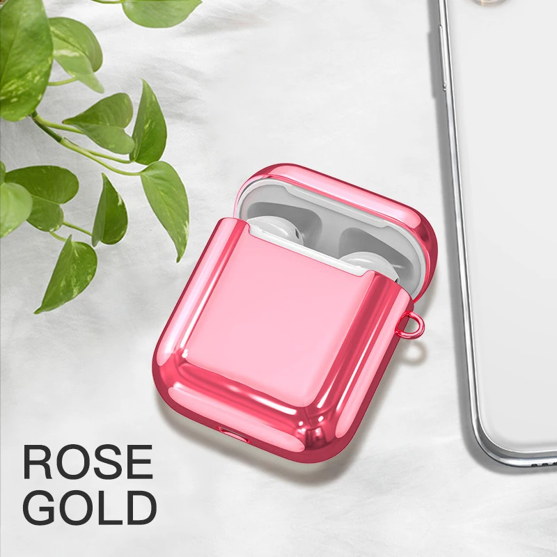 

Luxury Electroplated Soft Case For Apple Airpods Wireless Bluetooth Earphone Plating Cover Air Pods Cases Charging Box Protector