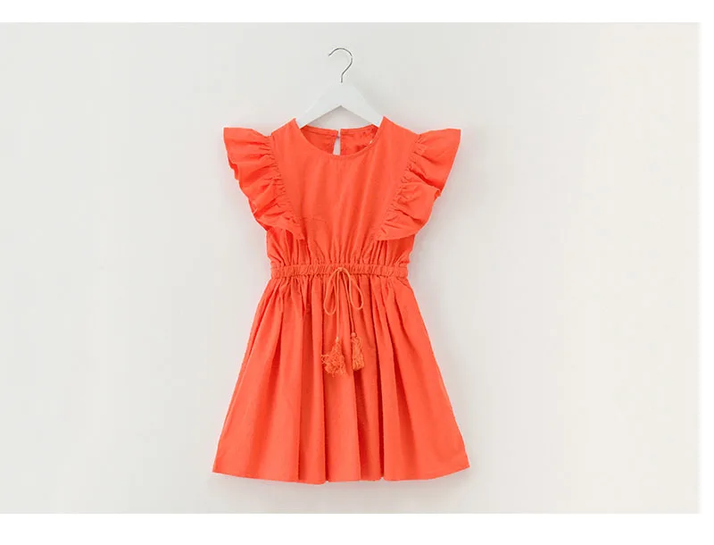 New Summer 2018 Baby Big Girl Dress Children Petal Sleeve Sundress Kids Holiday Party Dresses Clothing Princess Costume For Girls Cotton dress Clothes (9)