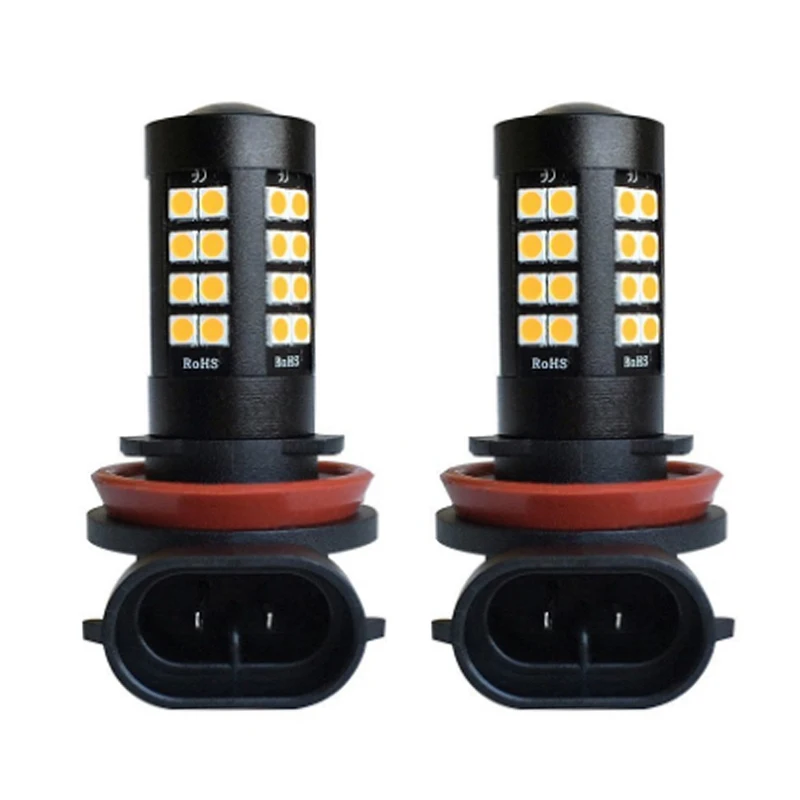 2pcs Super Bright Car led H8 H11 Car Front Fog Lamp Bulb 6000K 22W Auto Daytime