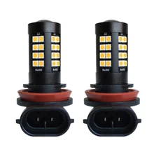 2pcs Super Bright Car led H8 H11 Car Front Fog Lamp Bulb 6000K 22W Auto Daytime