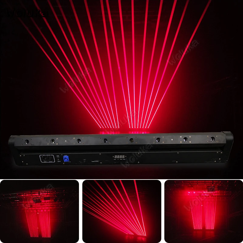 Eight eyed LED Beam Laser Light Scanning Slow Swing Bar Night Club