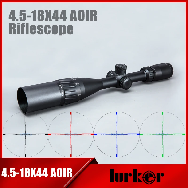 

HLURKER Tactical 4.5-18X44 AOIR Optics Riflescope Red Green Blue Color Reticle Illumination Rifle Scope For Hunting CS Battle