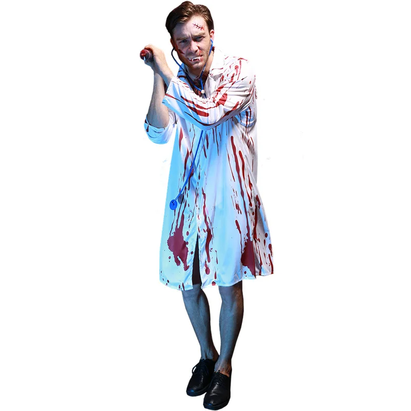 

Adults Men Bloody Doctor Costume Halloween Cosplay Costumes Horror Killer Character Cosplay Bloody Doctor