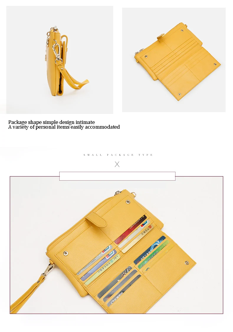 Luxury Fashion Women Wallets Lady Coin Purse Clutch Wrist Bag Girl Coin Pocket 100% Genuine Cowhide Leather Multi-function Purse    H40101394- (10)
