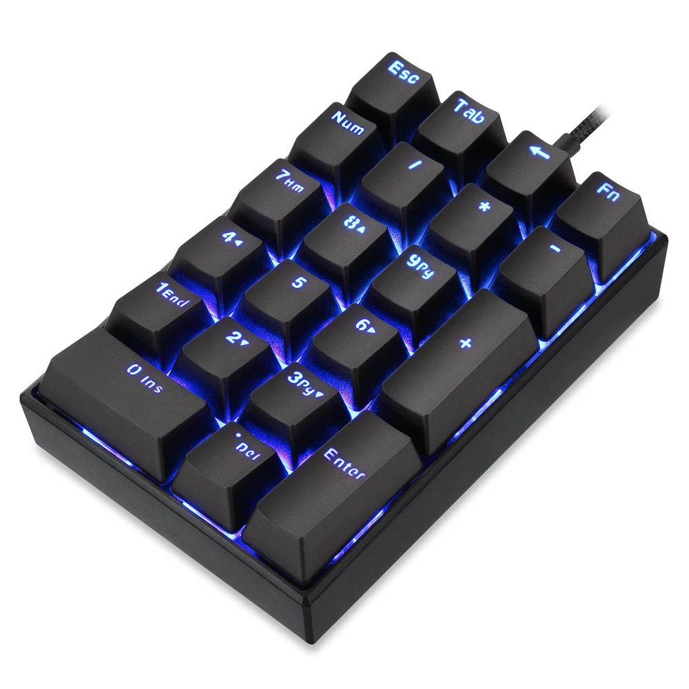 AVATTO Механическая Blackit USB Проводная цифровая клавиатура с 21 клавишей Расширенная