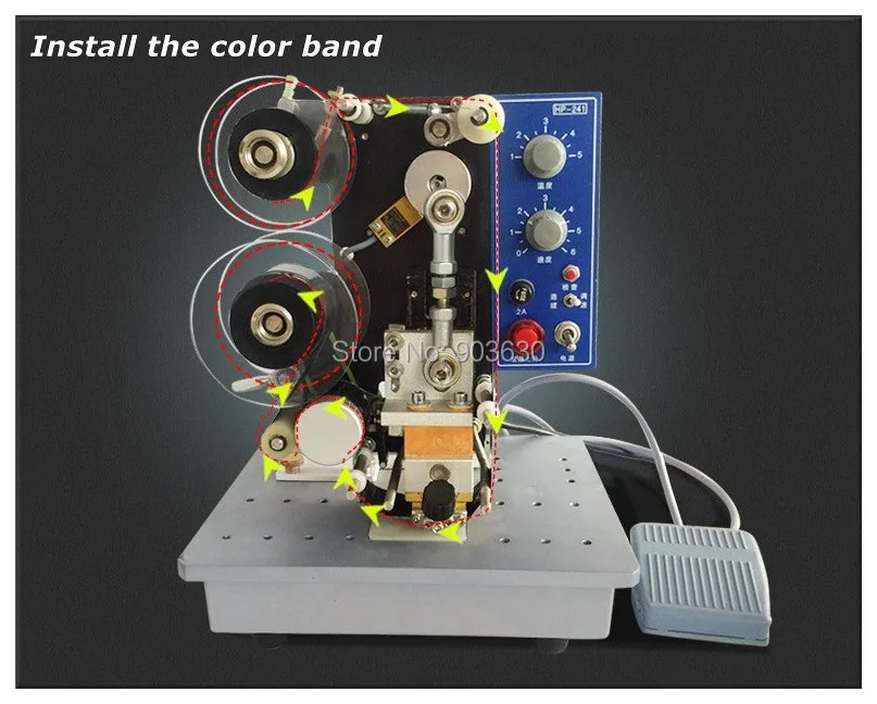 Полу-автоматическая электрическая термотиснение лента машина для нанесения кодировки кодер интернет-телевидение HP-241B