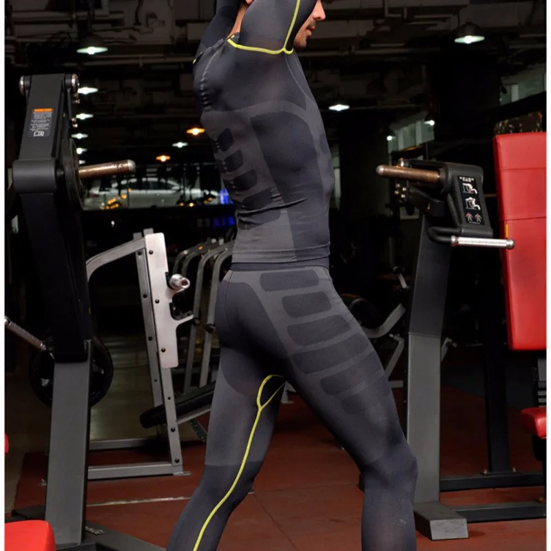 Новое мужское Спортивное трико для тренировок и фитнеса базовые слои кожи спортивные колготки ZM14
