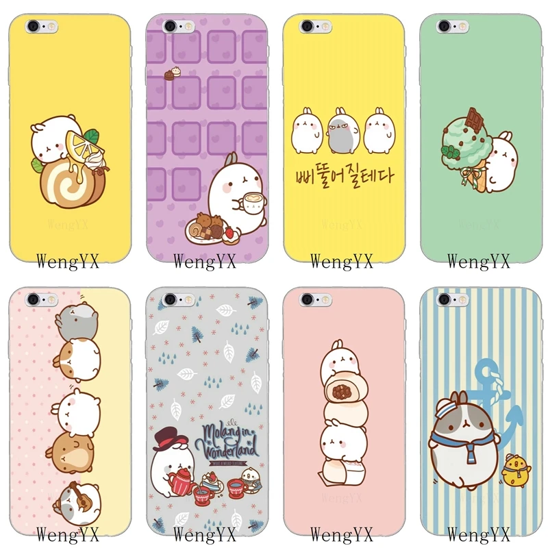 

lovely cute Kawaii Molang Soft phone case For Samsung Galaxy J3 J4 J5 J6 J7 J8 A3 A5 A7 A8 A9 Plus Prime pro 2016 2017 2018