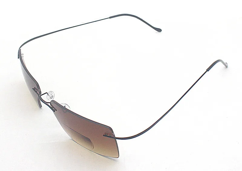 Супер светильник, мужские безрамочные титановые бифокальные очки для чтения, многофункциональные солнцезащитные очки для рыбалки, мужские диоптрийные очки